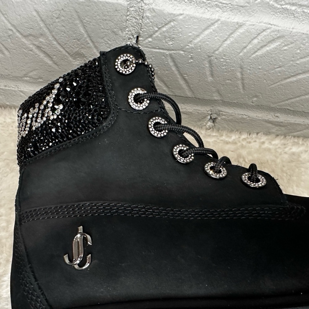 New JIMMY CHOO x Timberland embellished Swarovski boots Size 37 - Picture 10 of 15
